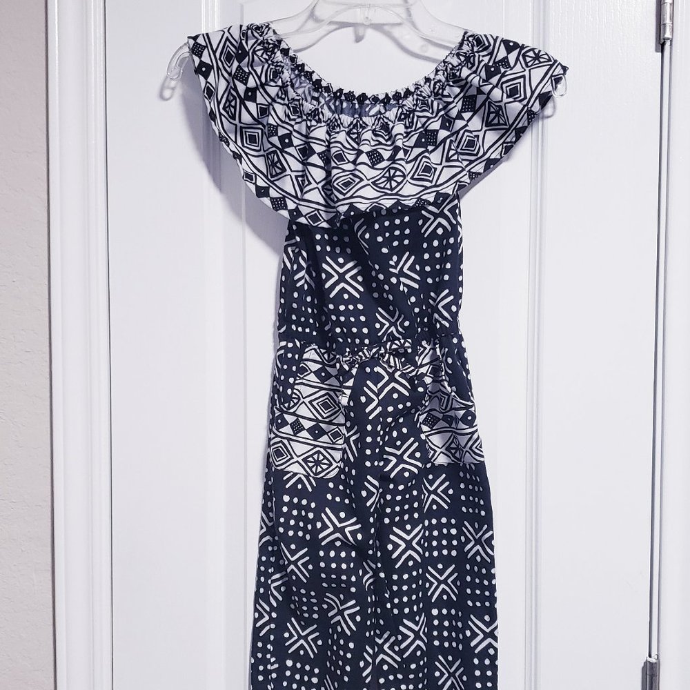 Genuine Kids OshKosh Tribal Prink‎ Black and White Romper Size 4T